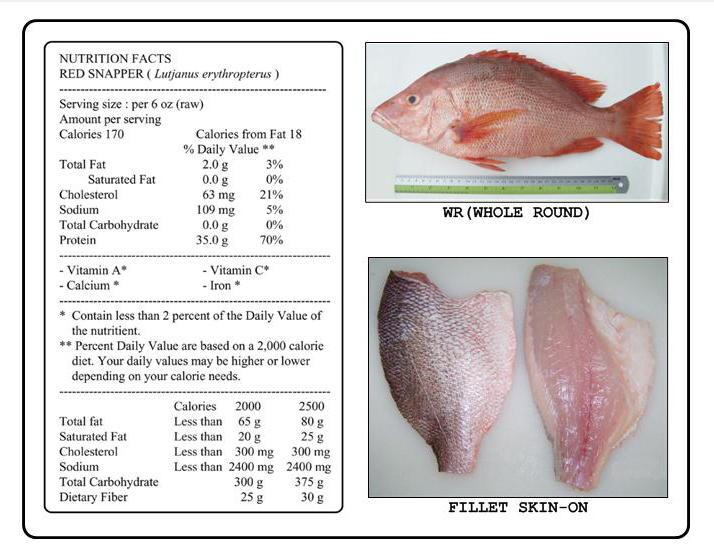 Red Snapper Calories 100g